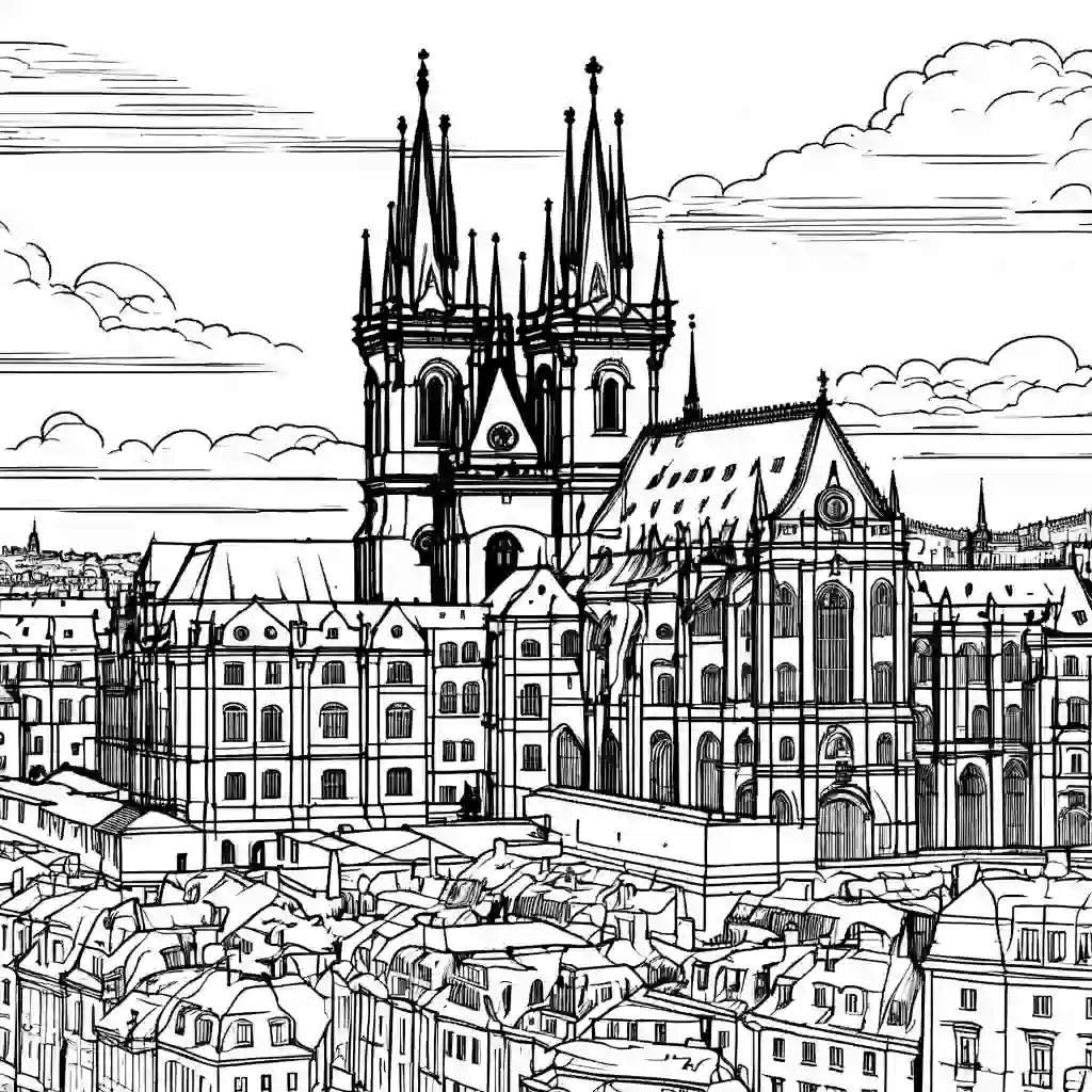 Prague Castle coloring pages